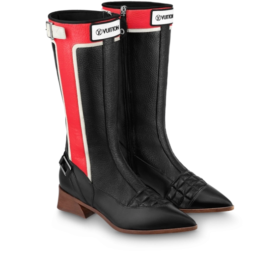 Ladies Red Flag High Boot from Louis Vuitton Outlet Store
