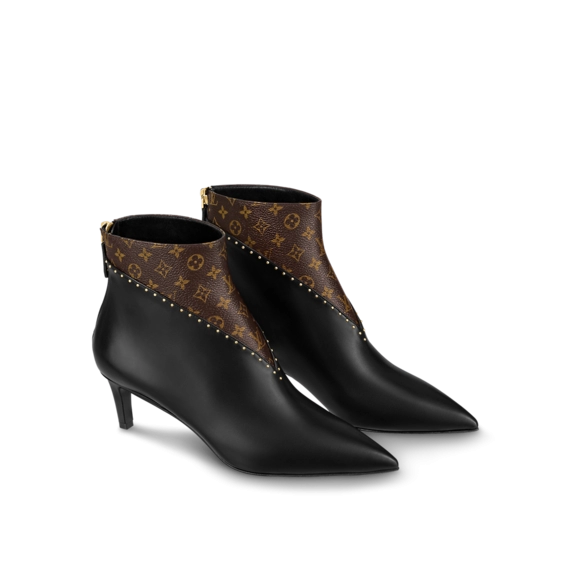 Buy the Stylish Louis Vuitton Signature Ankle Boot Black for Women from the Outlet