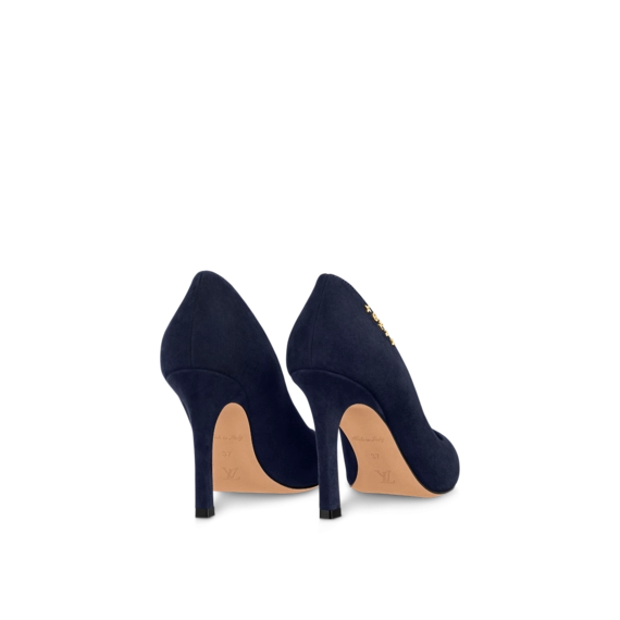 Shop Now for the Navy Blue Louis Vuitton Signature Pump and Step Out in Style!