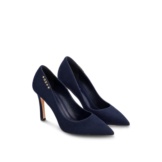 Put Your Best Foot Forward with the Louis Vuitton Signature Pump -New and in Navy Blue!