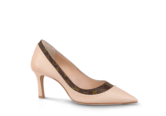 Women's New Original Louis Vuitton Signature Pump Nude Pink