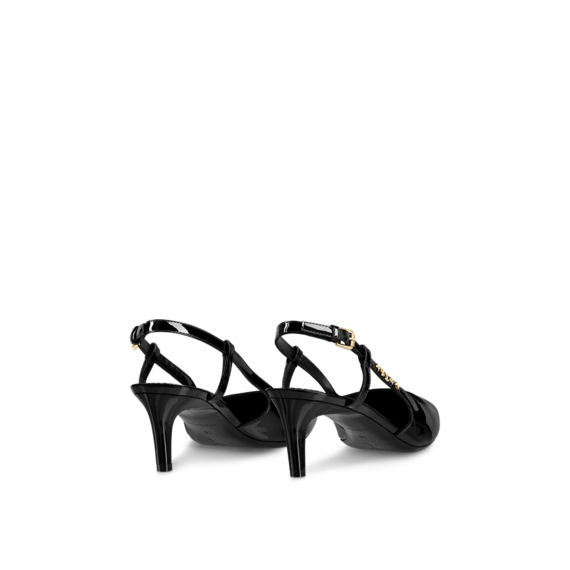 Make a Statement: Louis Vuitton Signature Slingback Pump Black for Women