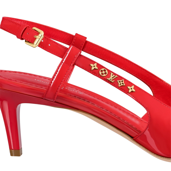 Shop Women's Red Louis Vuitton Signature Slingback Pumps Now!