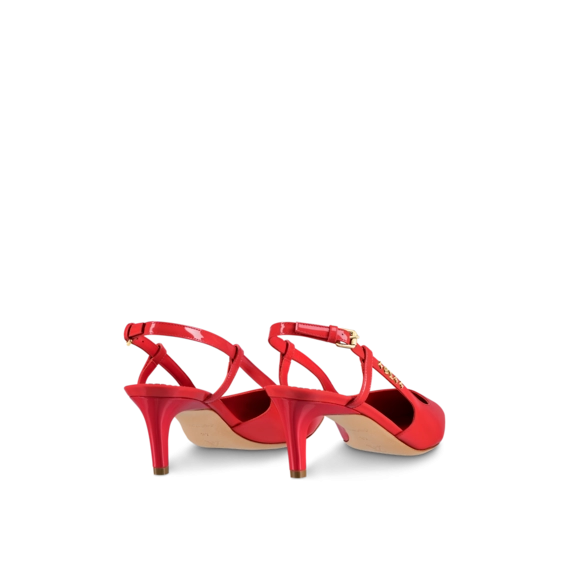 Get a deal on the Women's Red Louis Vuitton Signature Slingback Pump