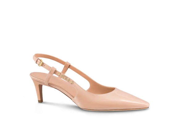 Women: Buy Louis Vuitton Signature Nude Pink Slingback Pump at Outlet!