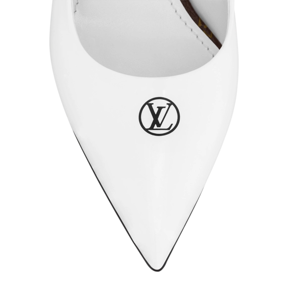 Shop Sale Louis Vuitton White Magnetic Slingback Heels - Women's