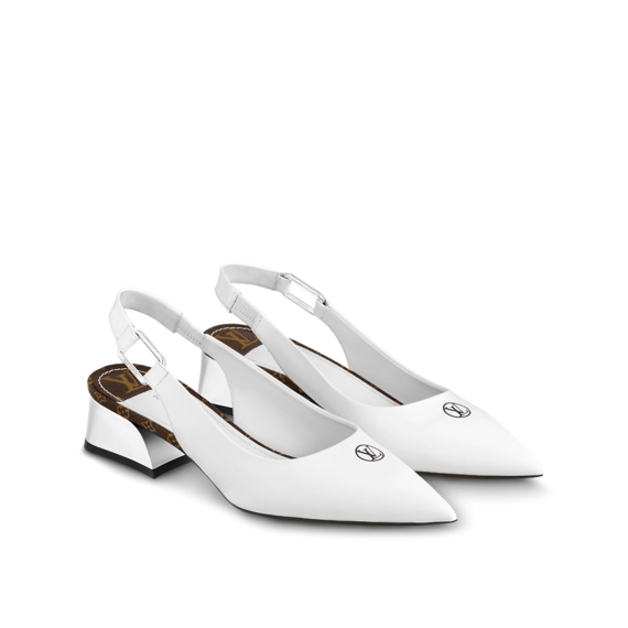 Shop Louis Vuitton White Magnetic Slingback Shoes - Women's