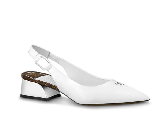 Buy Louis Vuitton White Magnetic Slingback Pumps - Women's New