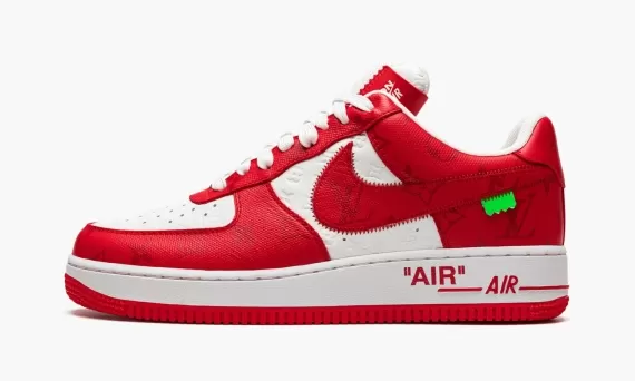 Buy the new Louis Vuitton AIR FORCE 1 Low Virgil Abloh Shoes in White/Red for women.
Alt Text: