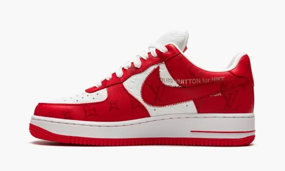 Shop Now For the Louis Vuitton AIR FORCE 1 Low Virgil Abloh - White/Red for Men Edition - New!