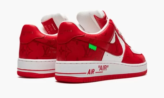 Step Into Style With Louis Vuitton AIR FORCE 1 Low Virgil Abloh - White/Red for Men