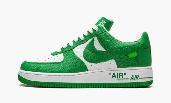 Buy Louis Vuitton AIR FORCE 1 Low Virgil Abloh White/Green Women's Shoes