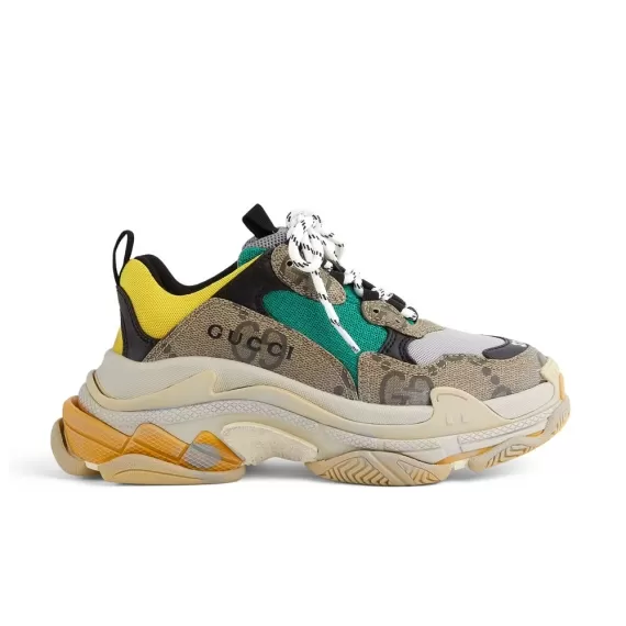 Balenciaga x Gucci Triple S - The Hacker Project Beige Green Yellow - Now On Sale!