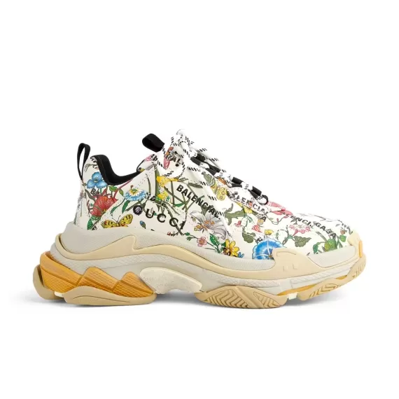 Balenciaga & Gucci Triple S - The Hacker Project Flora Print