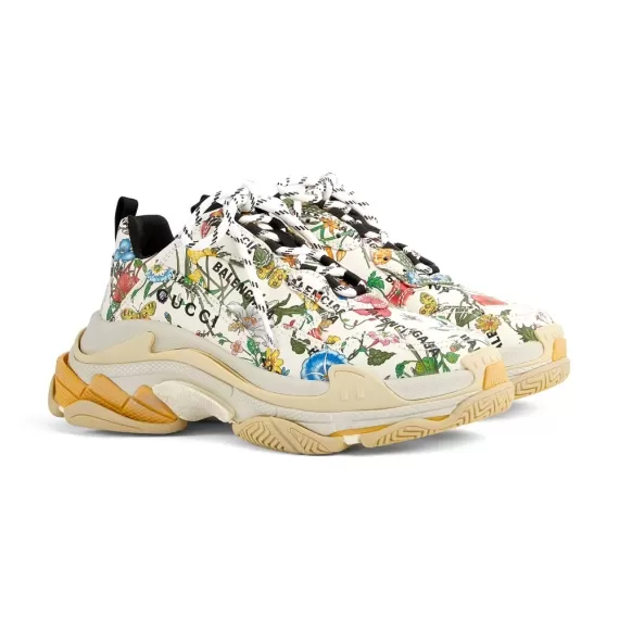 Buy the Latest Balenciaga & Gucci Triple S - The Hacker Project Flora Print for Women