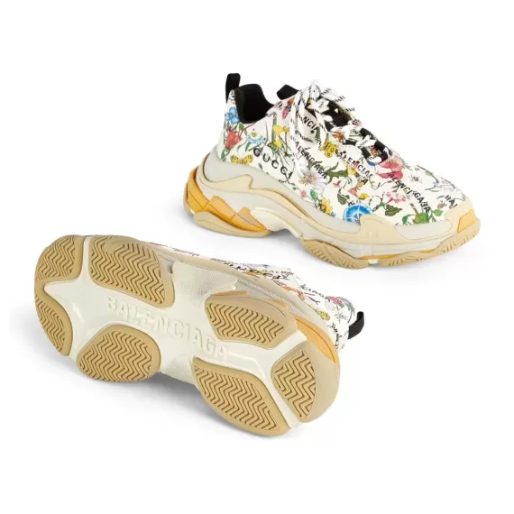 Men's Balenciaga & Gucci Triple S - The Hacker Project Flora Print - Get It Now!