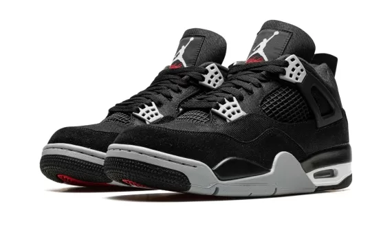 Find Women's Air Jordan 4 - Black Canvas on Sale