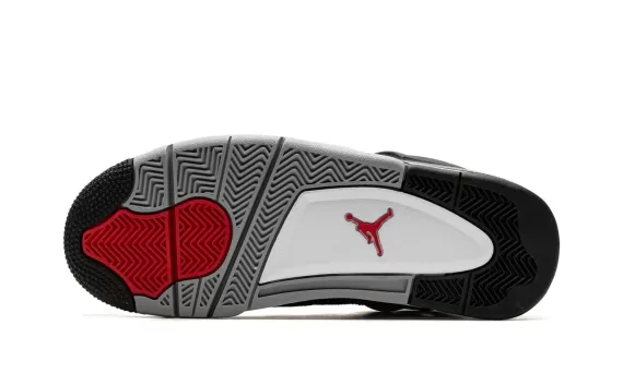 Get Women's Air Jordan 4 - Black Canvas at a Discount