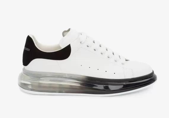 Alexander McQueen Original Transparent Degrade Oversized Sole White/Black for Men On Sale