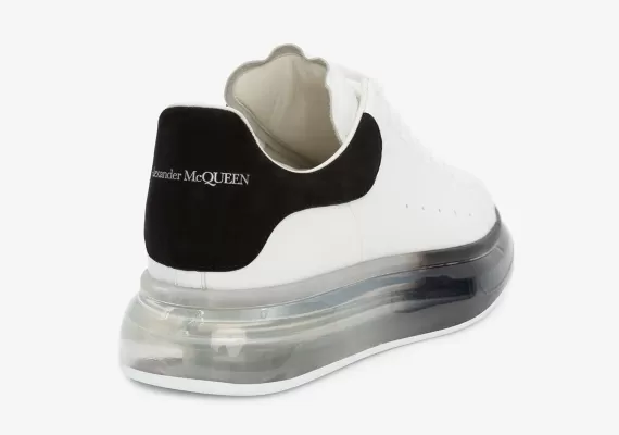 Save Big on Original Women's Alexander McQueen Transparent Degrade Oversized Sole White/Black Shoes!
