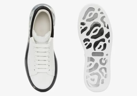 Shop Now for Women's Alexander McQueen Transparent Degrade Oversized Sole White/Black Shoes!