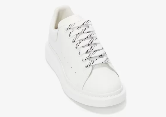 Original Alexander McQueen White Oversized Sneakers At Outlet Prices.