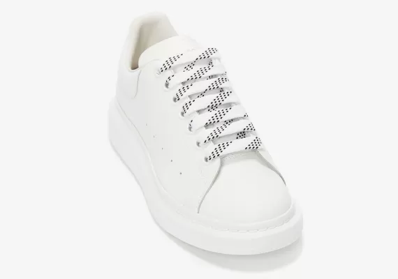 Shop Original Alexander McQueen White Oversized Sneakers for Men