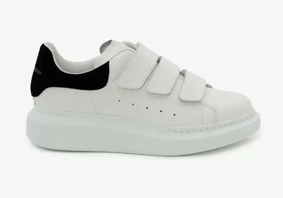 Women's Original Alexander McQueen Oversized Triple Strap Sneaker White/black Buy.