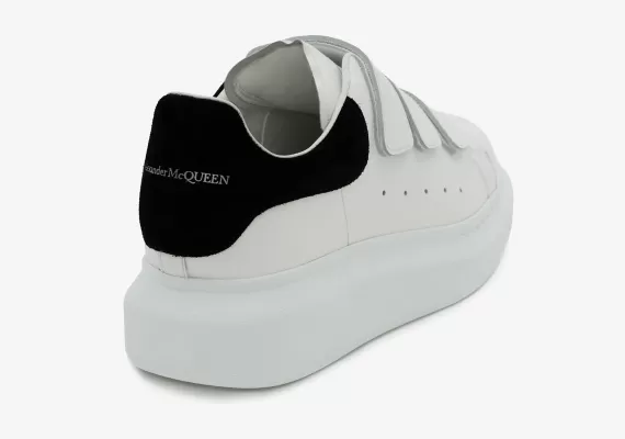 Buy Women's Original Alexander McQueen Oversized Triple Strap Sneaker White/black.
