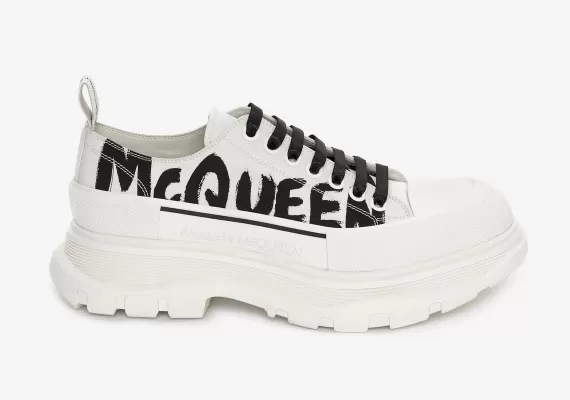 Buy Original Alexander McQueen Tread Slick Lace Up Optic White Mens Shoes