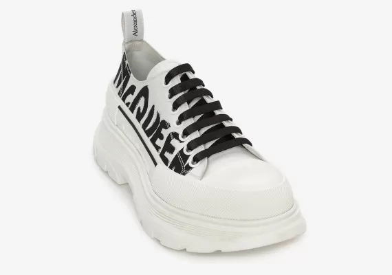 Alexander McQueen Tread Slick Lace Up Optic White