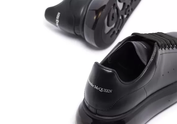 Save BIG on the new Alexander McQueen transparent oversized sole black shoes for men.