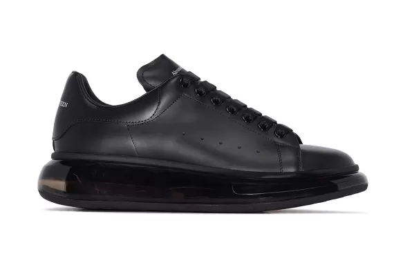Outfit men with new Alexander McQueen transparent oversized sole black shoes from the sale.