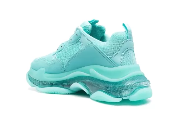 Sale - Women's Balenciaga Triple S Turquoise Sneakers