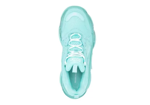 Shop Balenciaga Triple S Turquoise Sneakers - A Must-Have for Men.