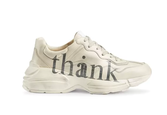 Gucci Rhyton Think / Thank print sneaker