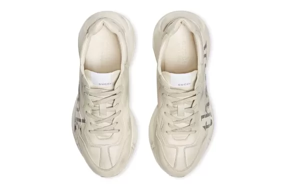 Check Out the Latest Women's Gucci Rhyton - Think / Thank Print Sneaker at Outlet