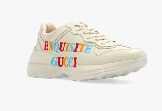 Women's New: Show Stopping Gucci Rhyton Sneakers with Exquisite Print