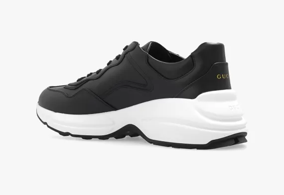  Gucci Rhyton sneakers Lace-up Black/white