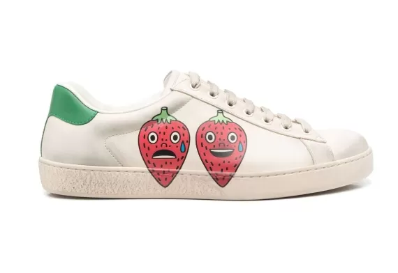 Gucci x Off-white New Ace graphic-print sneakers for men, Buy Now!