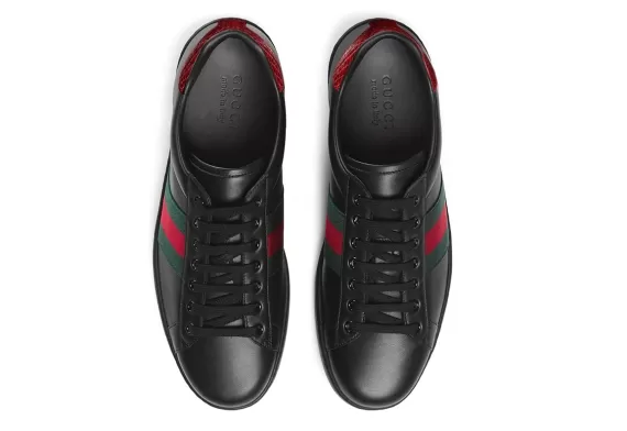 Don't Miss Out On This Sale! Get Your Gucci Ace Embroidered Sneakers Black for Men