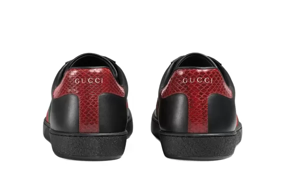 Shop Now! Save Big On Gucci Ace Embroidered Sneakers Black for Men