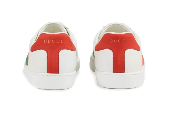 Be Stylish in Gucci Leather Ace Women's Sneakers - White, Red, and Green