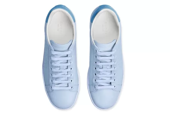 Get the Gucci Ace Low-top Sneakers Interlocking G - Blue for Women Sale Outlet Now!