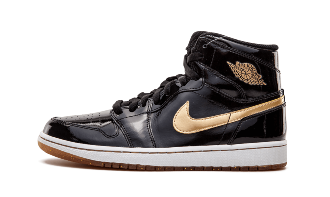 Alt -  Buy New Air-Jordan 1 Retro High OG - Black/Metallic Gold Shoes For Men