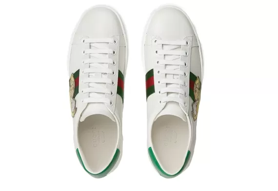 Get the Women's Gucci x Bananya Ace Sneakers in White/Green/Red at Original Outlet - On Sale Now