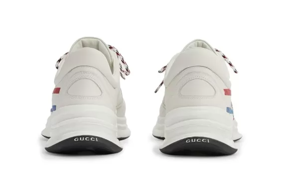 Outlet Shopping for Men's Gucci Run low-top Logo Print Red/white/blue Sneakers