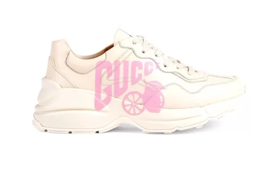 Buy New Gucci Lemon Gucci-print Rhyton Leather Sneakers for Women