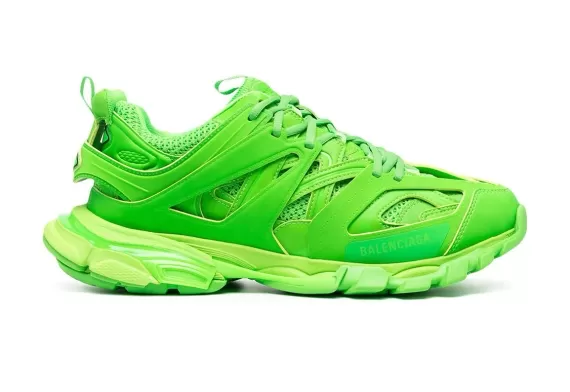 Buy Balenciaga Track Panelled sneakers fluorescent green for women - Outlet