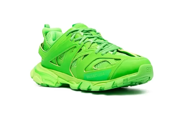 Outlet on Balenciaga Track Panelled sneakers fluorescent green for women